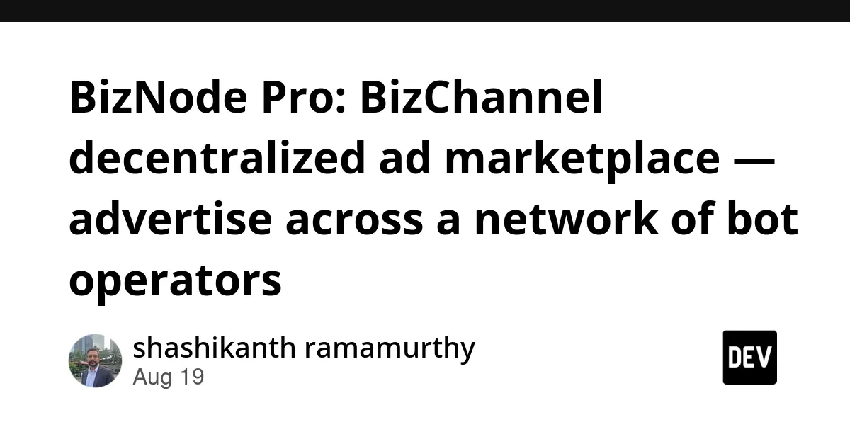 Operate AI Bots on BizChannel Decentralized Ad Marketplace