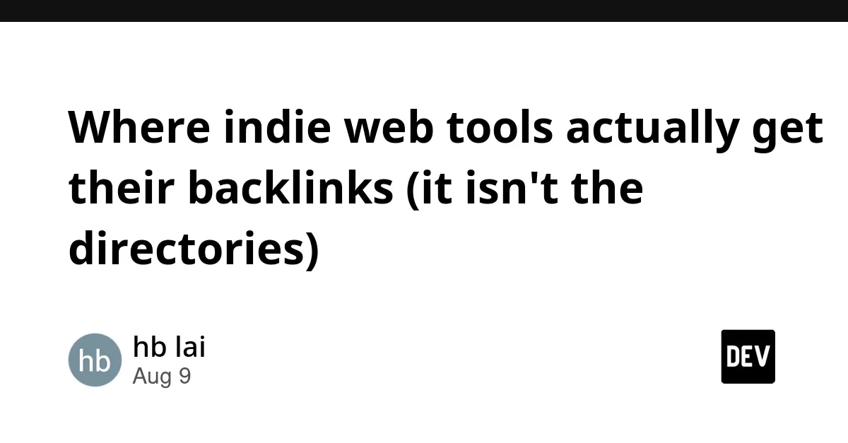 Niche Backlink Acquisition for Indie Web Tools