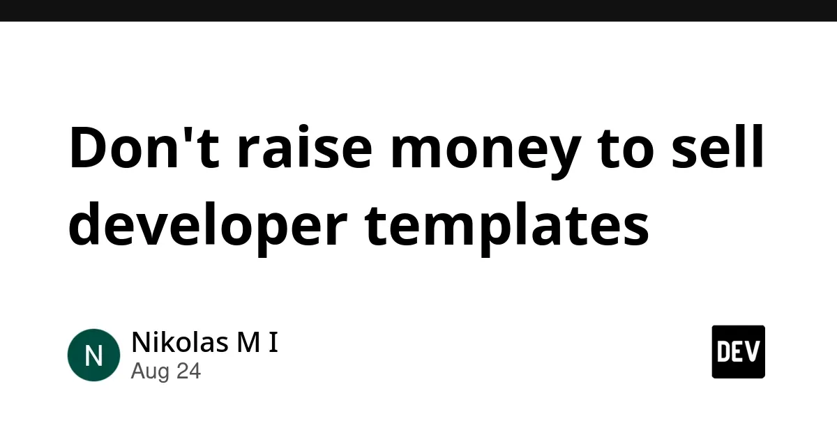 Selling Developer Templates