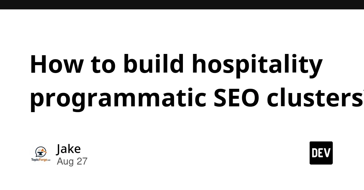 Hospitality Programmatic SEO Clusters