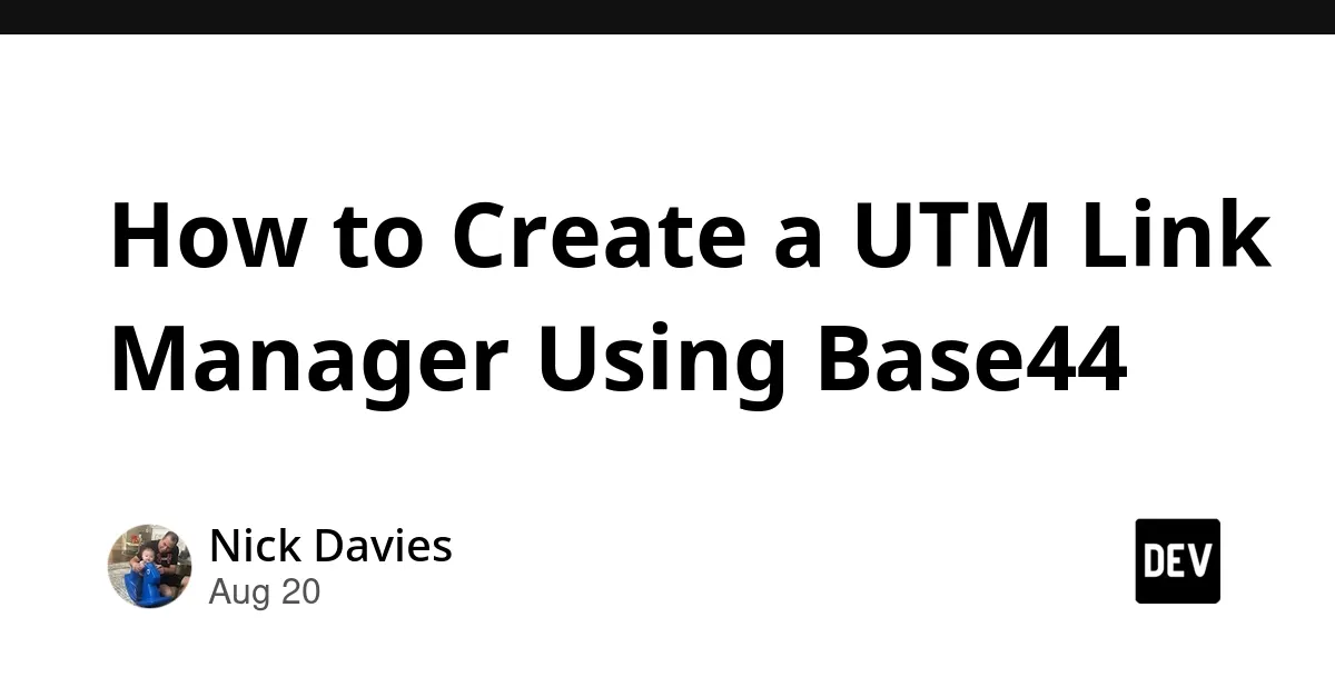 UTM Link Manager with Base44