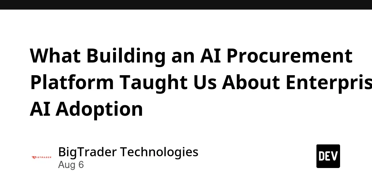 Building an AI-native Procurement Intelligence Platform