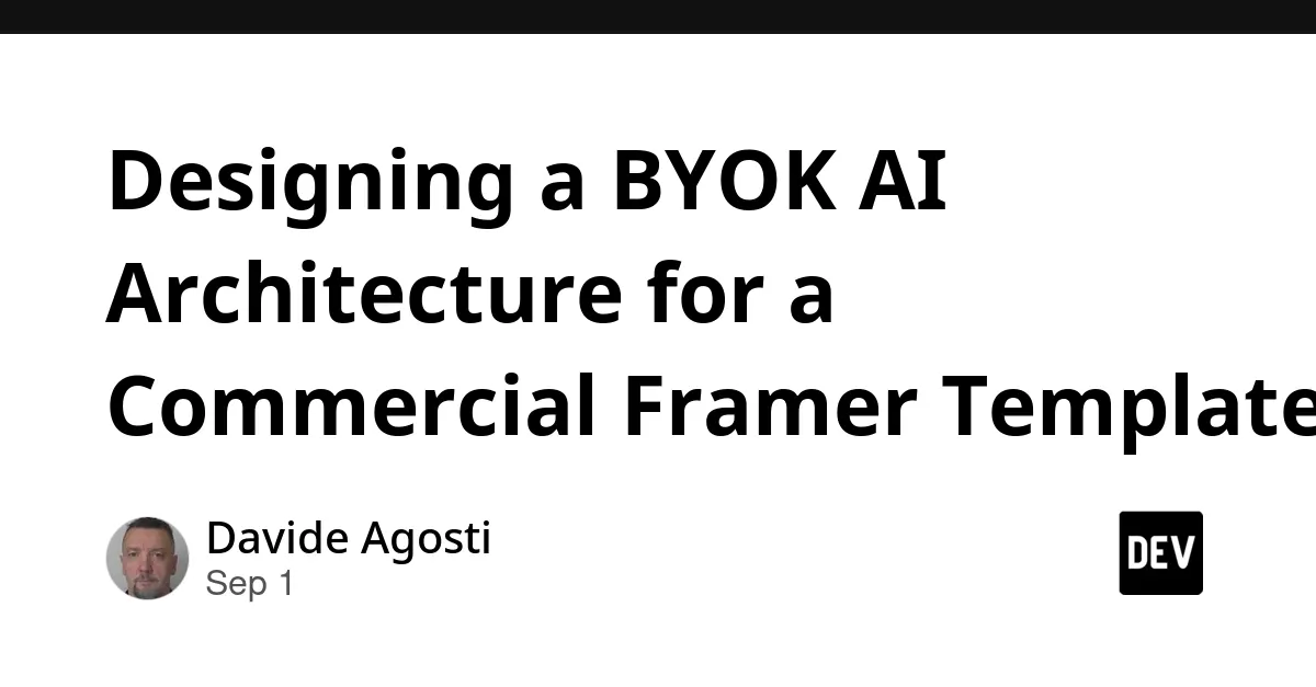 Selling BYOK AI-Enabled Framer Templates
