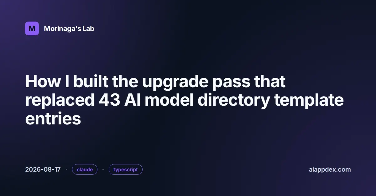 AI-Powered Model Directory Site