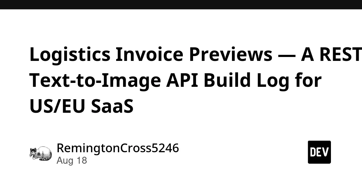 Logistics SaaS Invoice Preview with Text-to-Image API