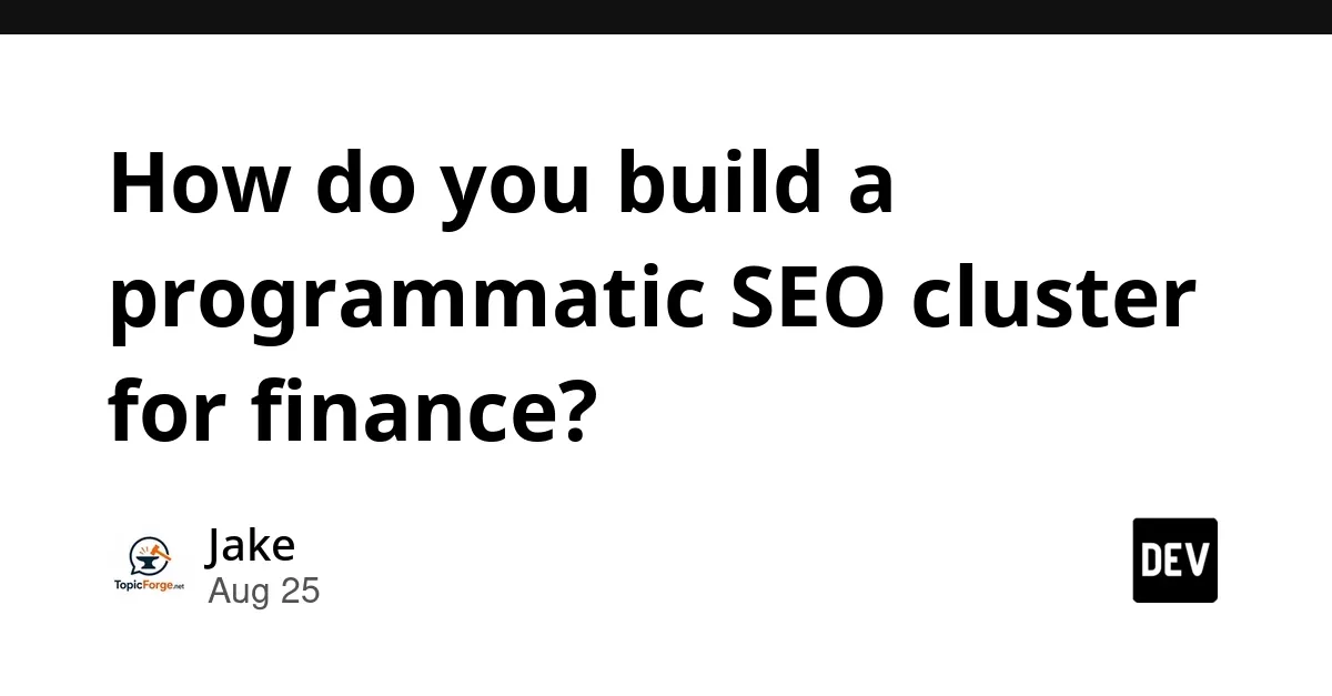 Programmatic SEO for Financial Services