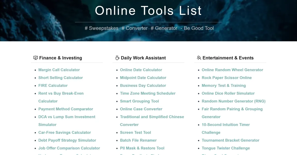 Client-Side Utility Tool Platform